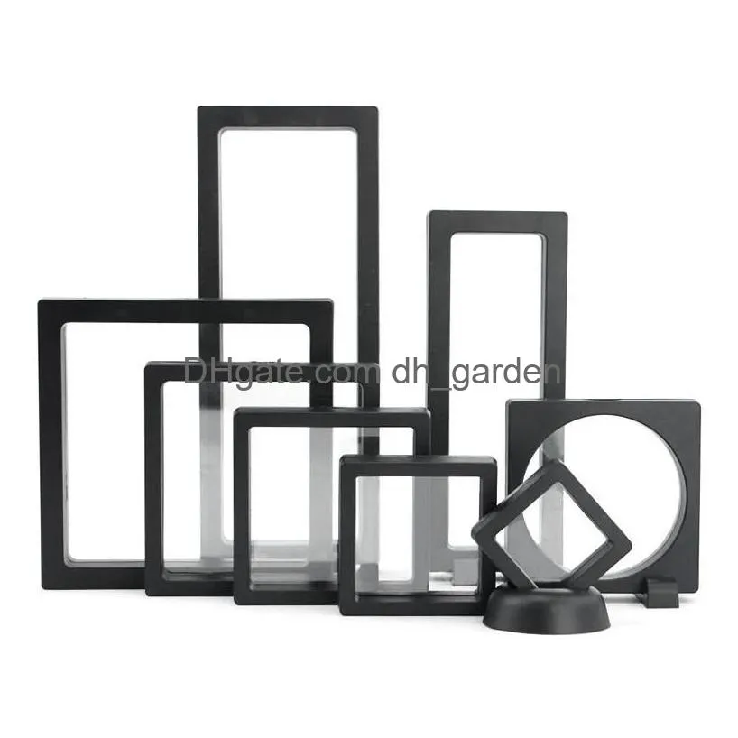 transparent pe film display stand jewelry storage collect box case for bracelet ring earring necklace