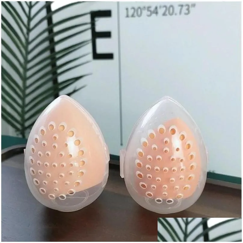 makeup sponges beauty fashion sponge stand storage case blender holder empty cosmetic egg rack collocate transparent puffs drying box