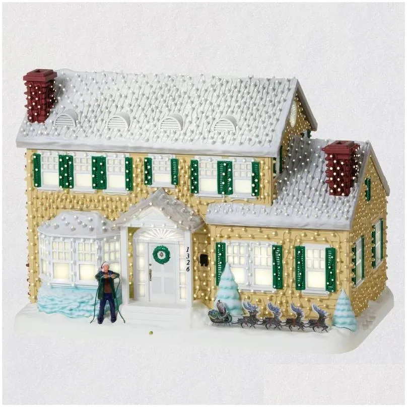 christmas decorations vacation lighted village building decoration for home light glowing small house creative gift