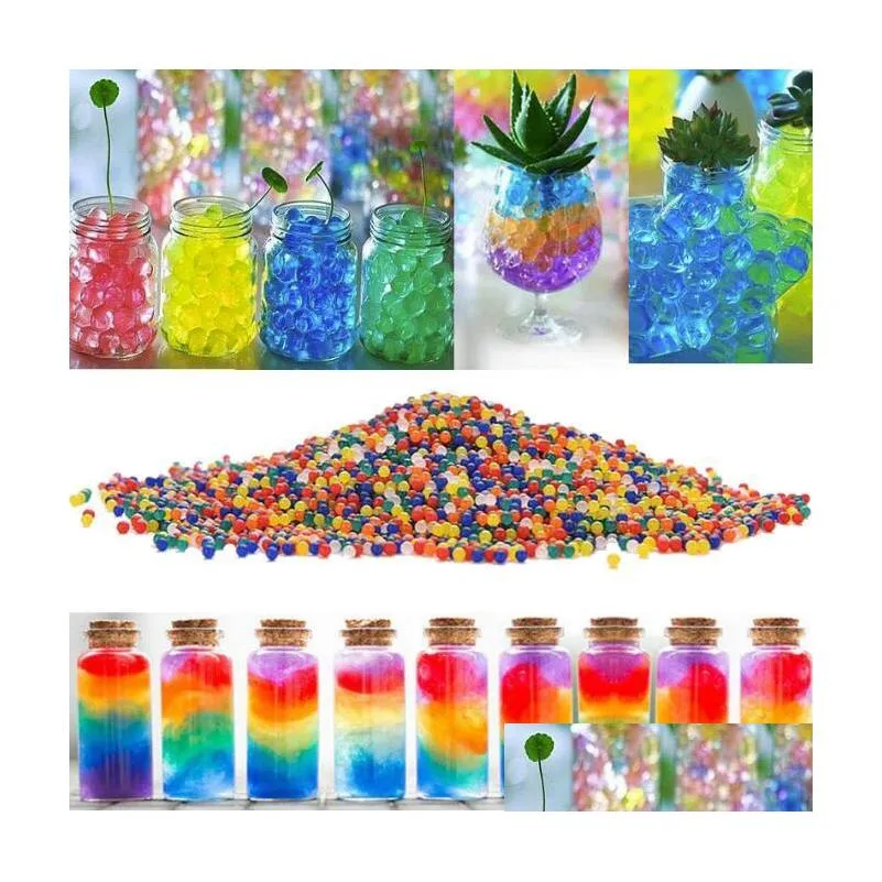 colorful hydrogel pearl shaped green crystal ball grow jelly water balls magic bio gel beads water beads wedding home decoration kids