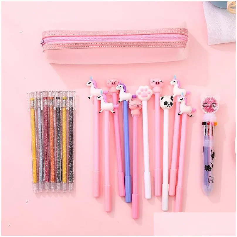 16 pcs/lot frosted translucent large capacity pencil bag stationery storage organizer pencil case school supply1