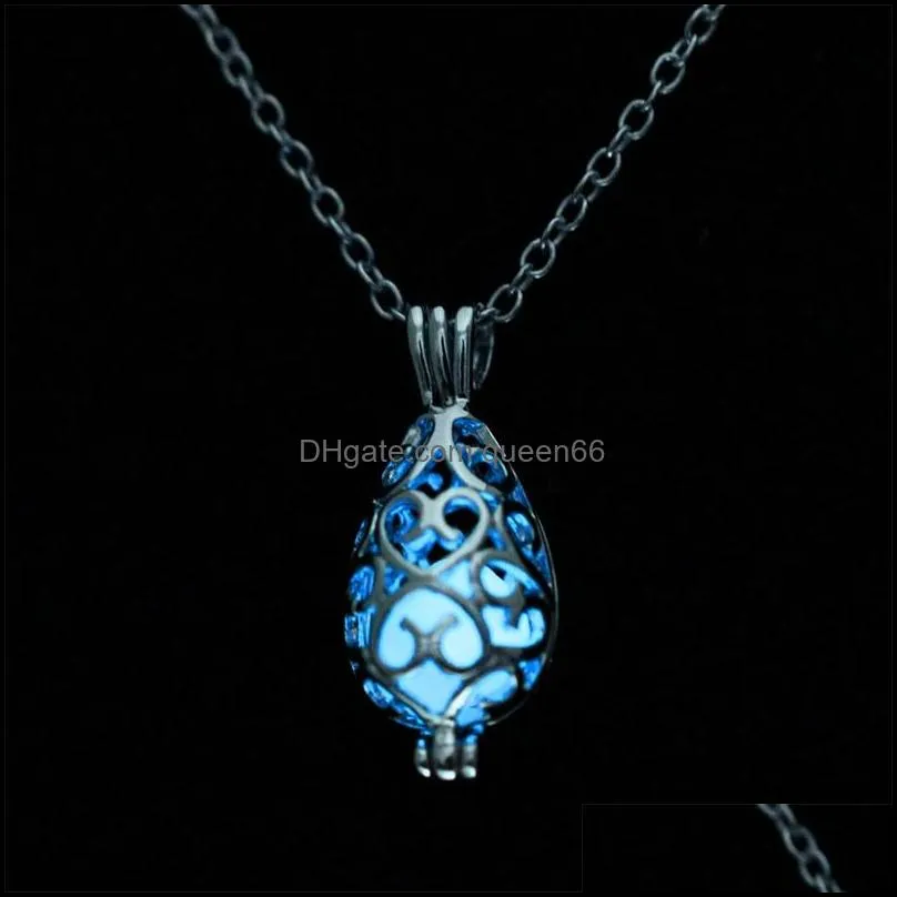 teardrop openwork essential oil necklace diffuser necklace wholesale perfume necklace aromatherapy jewelry diffusers metal volcanic 254