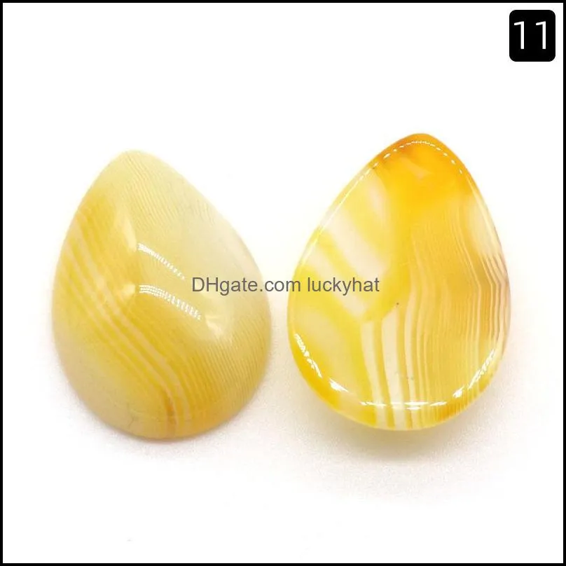 12pcs/lot wholesale 25x18mm assorted natural stone water drop teardrop beads for diy jewelry accessories 501 h1