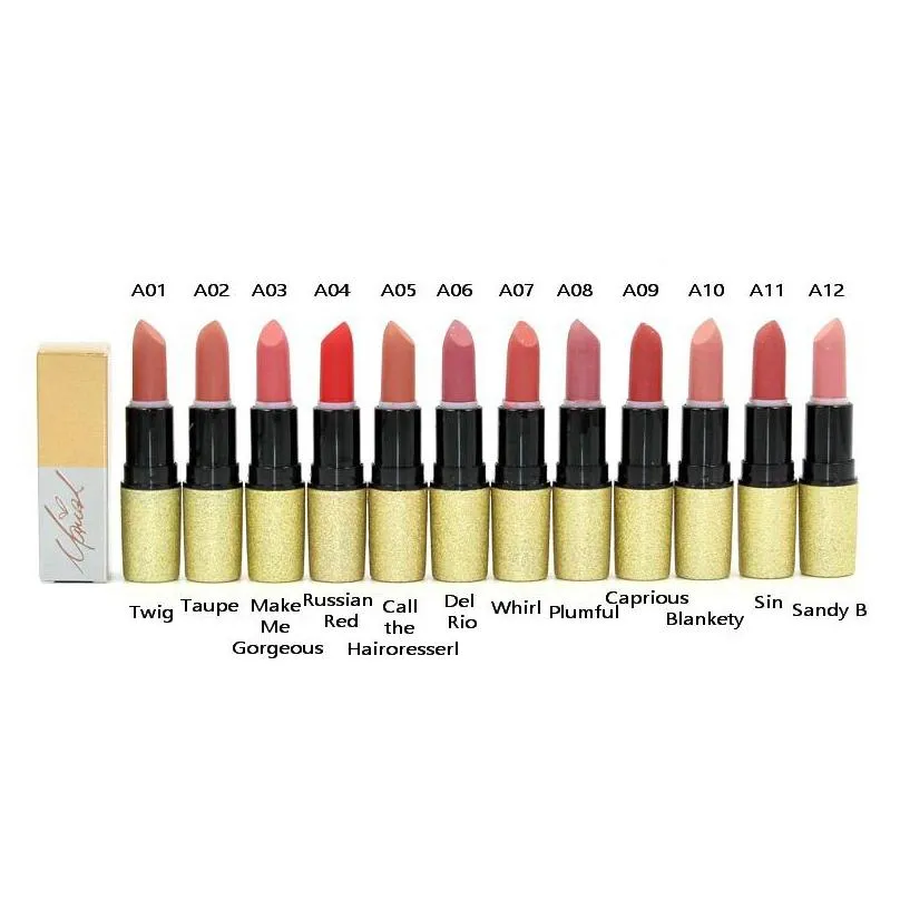 bullet matte lipstick batom lipgloss base easy to wear natural gold tubes wholesale makeup colored lipsticks