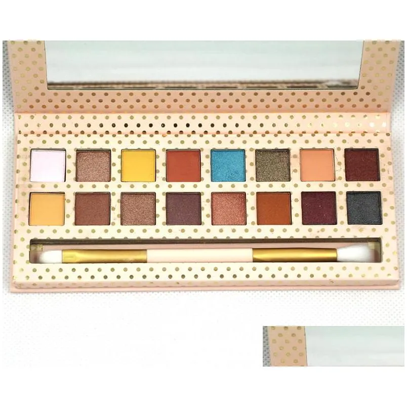 16 color eyeshadow palette pressed powder eye shadow vacation style glitter shimmer easy to wear makeup pallet