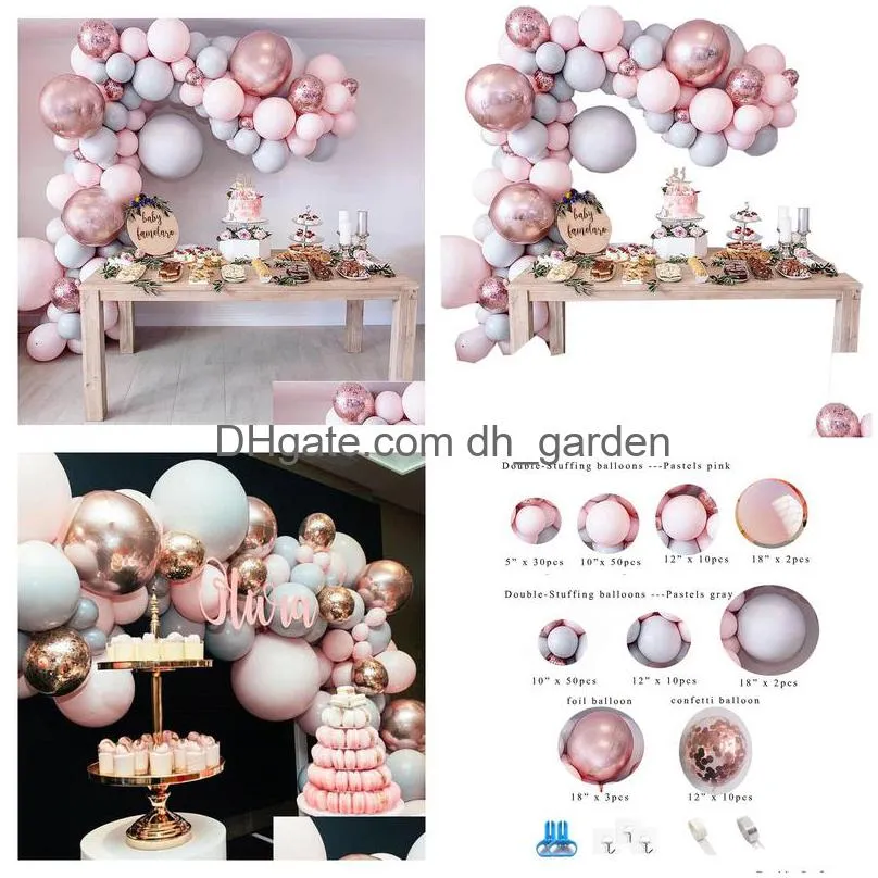 christmas party supplies balloon chain package macaron latex balloon set birthday wedding room decoration