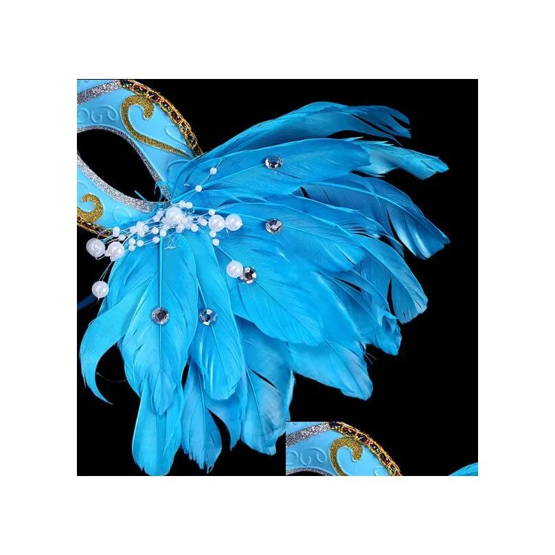 sexy lady mask eye masks nightclub fashion colorful feather party accessories for masquerade party halloween