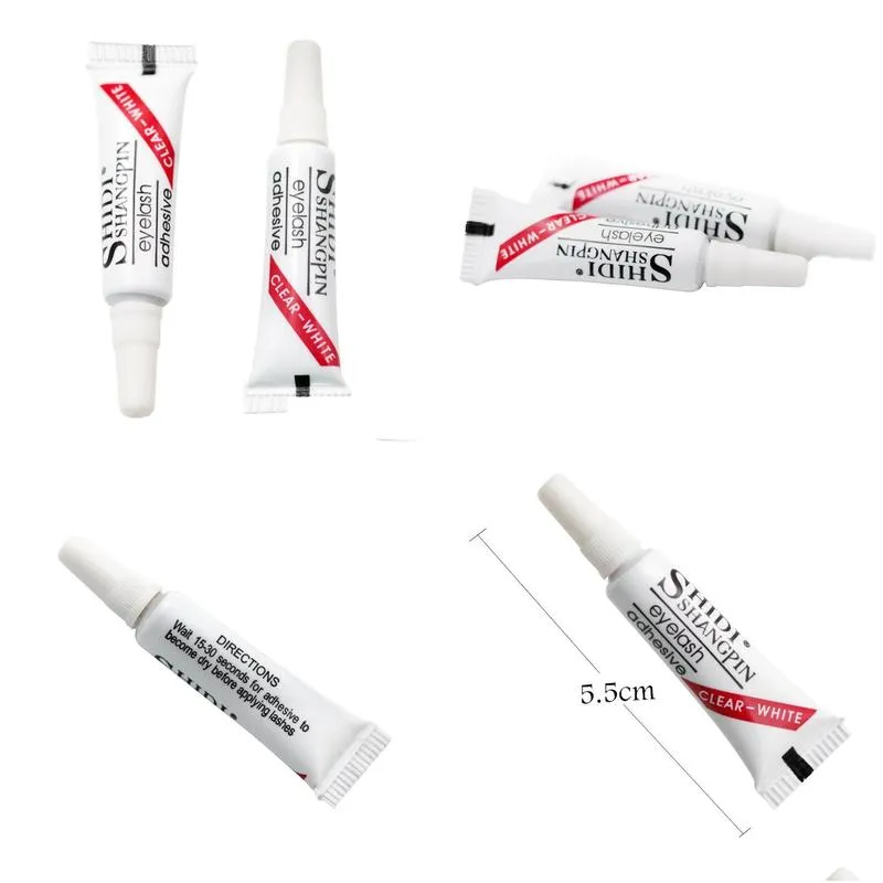 clear lash glue for false eyelashes 1.5ml white color makeup lash adhesive