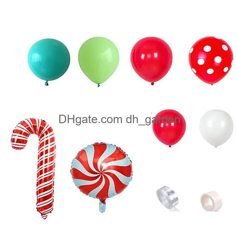 christmas party supplies balloon set crutches candy aluminum film balloon decoration new year arch