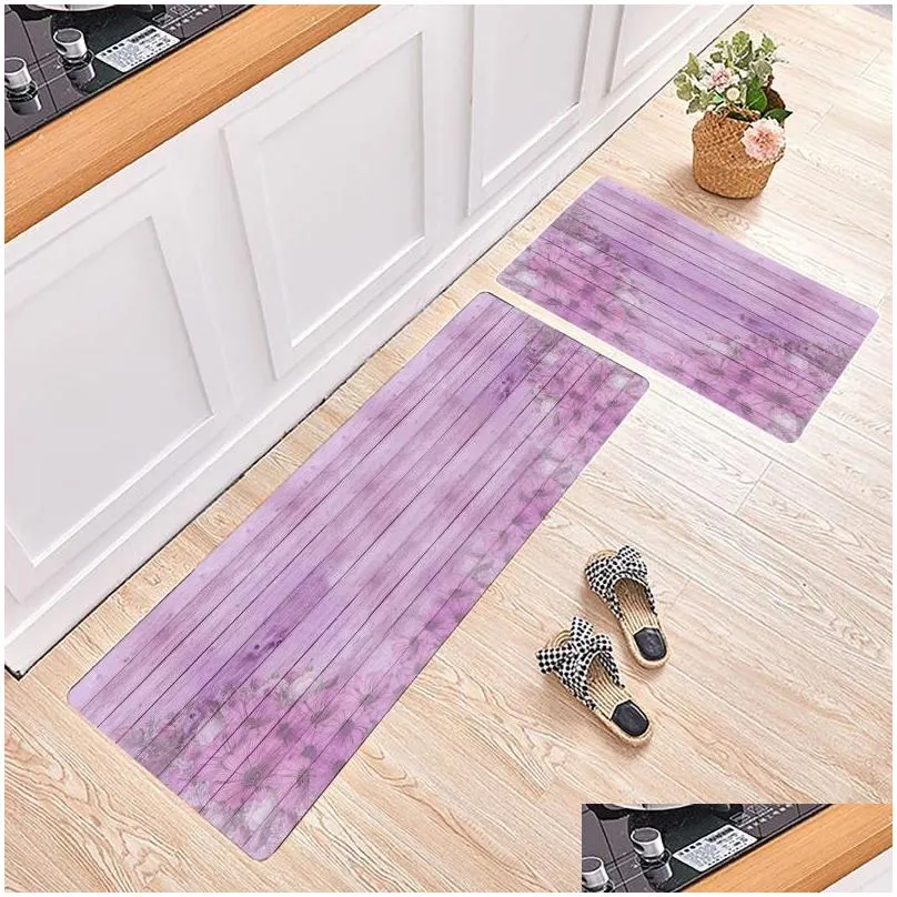 carpets nordic style kitchen mat absorbent nonslip floor balcony simple long splicing rug wood plank pattern