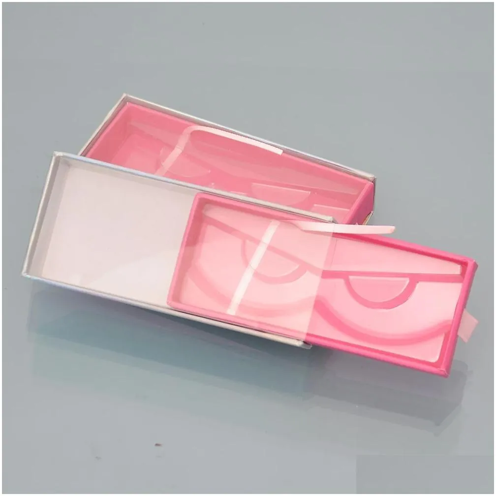 20/pack wholesale eyelash packaging box lash boxes packaging custom faux mink lashes strip magnetic clear empty case vendor