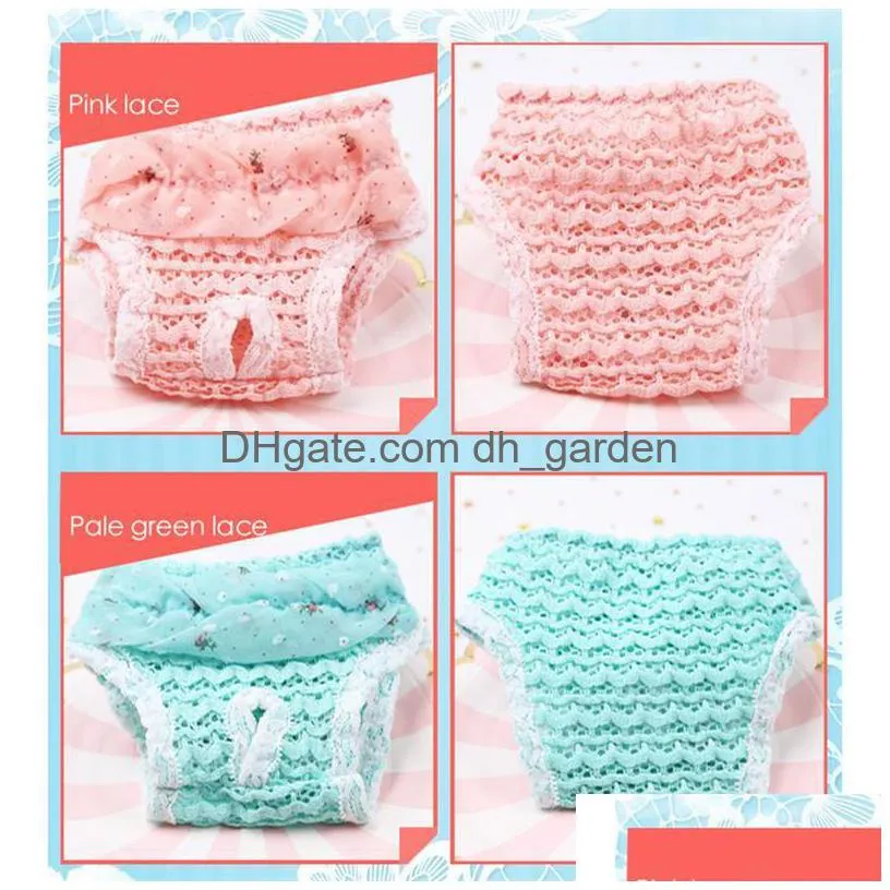 chiffon design pet dog panties strap sanitary dog underwear diapers lace edge physiological pants puppy shorts