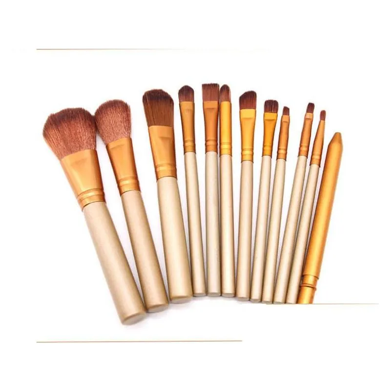 makeup tools brushes nude 12 piece professional brush sets iron box dhs shipping