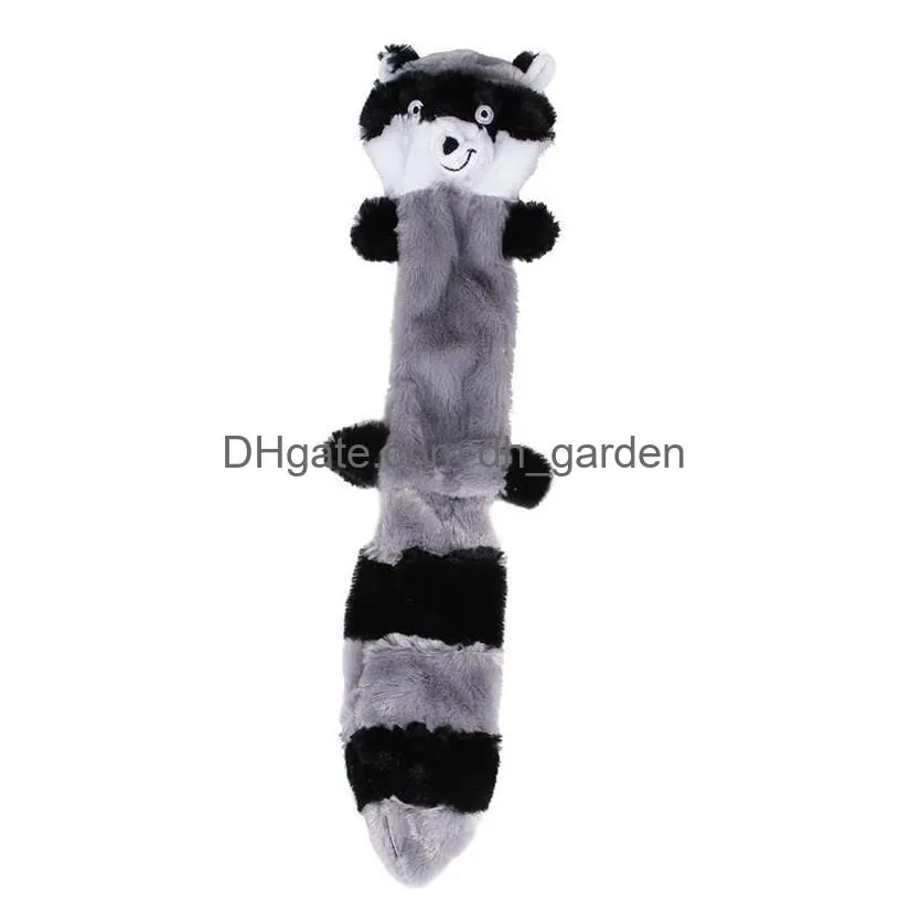 dog squeaky plush toy cute animal raccoon shape pet chew dog toys dog accessories bite resistant sound pet chewing toy