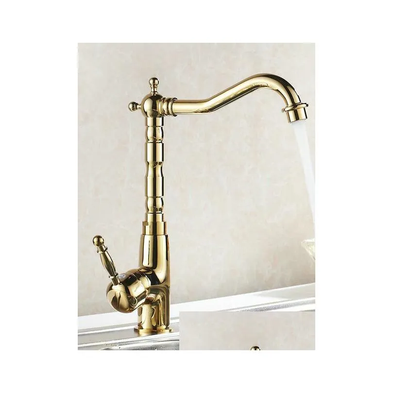 wholesale auswind antique brass gold faucet kitchen swivel faucets bathroom faucet sink basin mixer tap