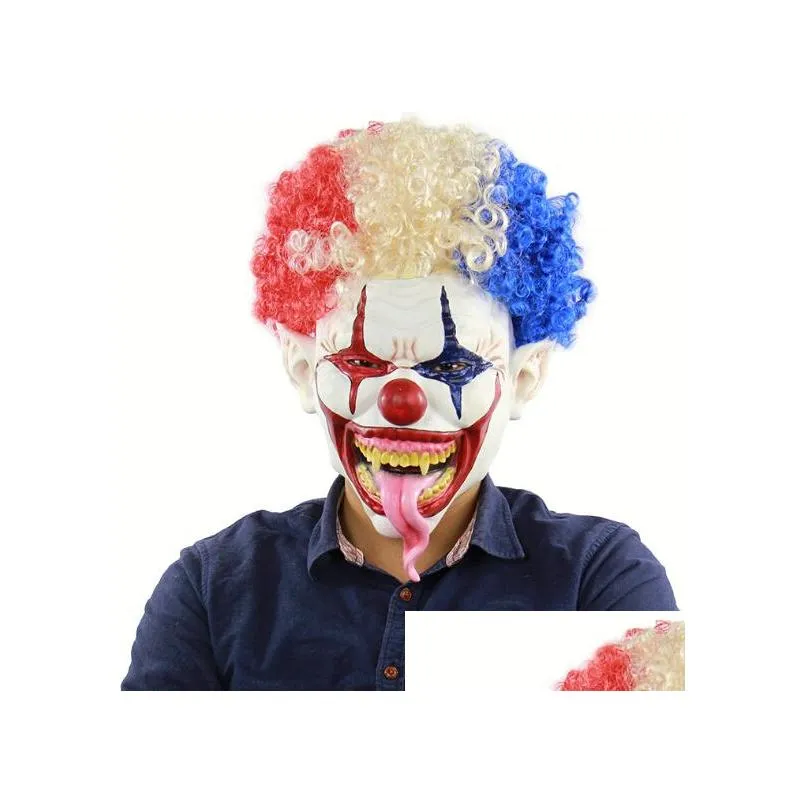 scary clown mask silicone party halloween mask