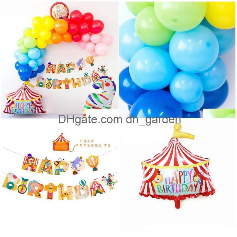 christmas party supplies rainbow colorful balloon circus decoration set carnival birthday balloon arrangement