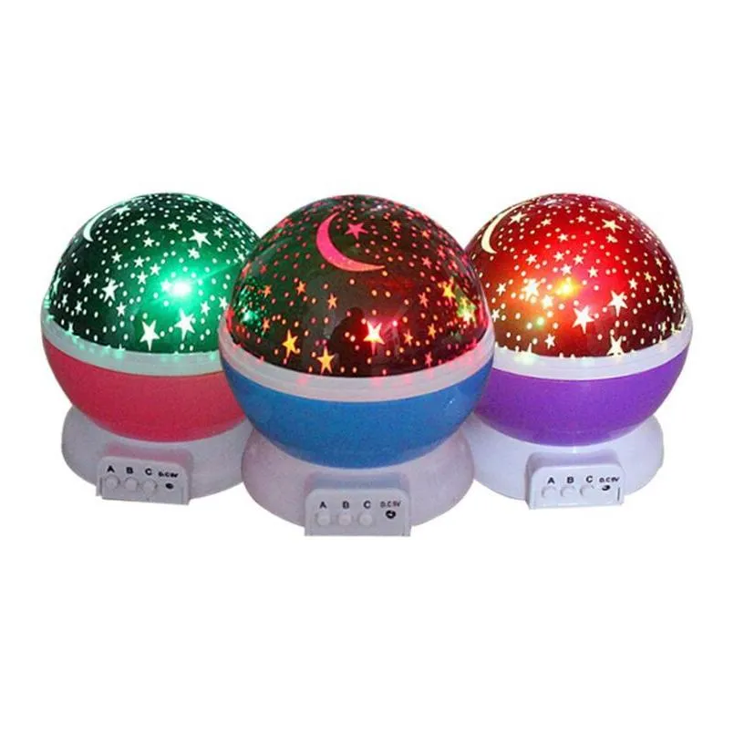 party decoration rotating night light projector led spin starry sky star lamp