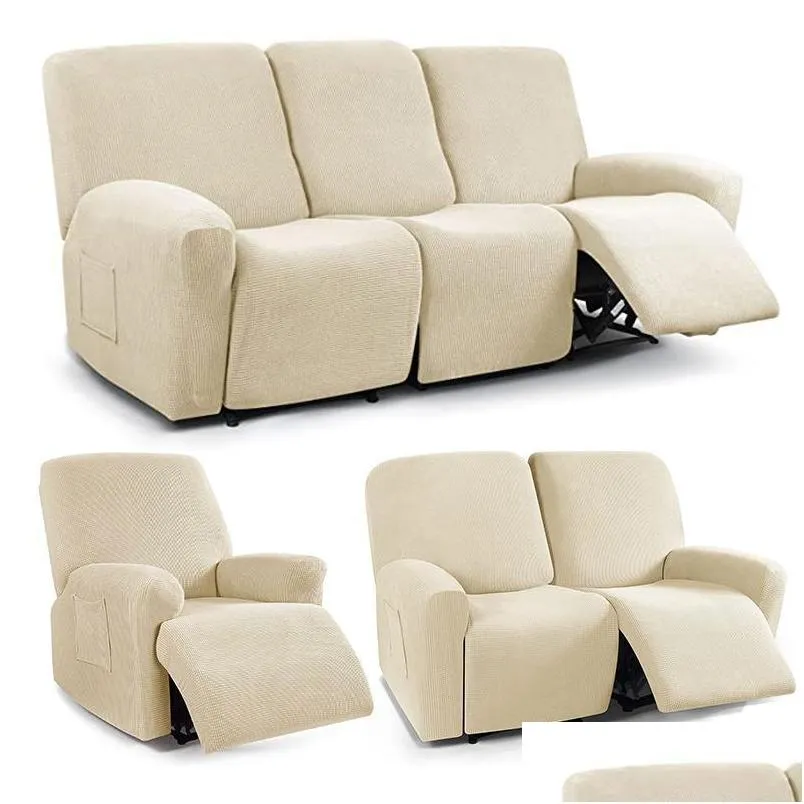 chair covers 1/2/3 seater spandex recliner cover stretch reclining sofa elastic relax armchair couch slipcover