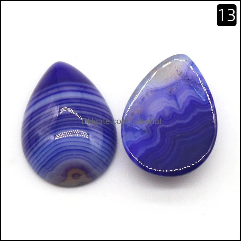 12pcs/lot wholesale 25x18mm assorted natural stone water drop teardrop beads for diy jewelry accessories 501 h1