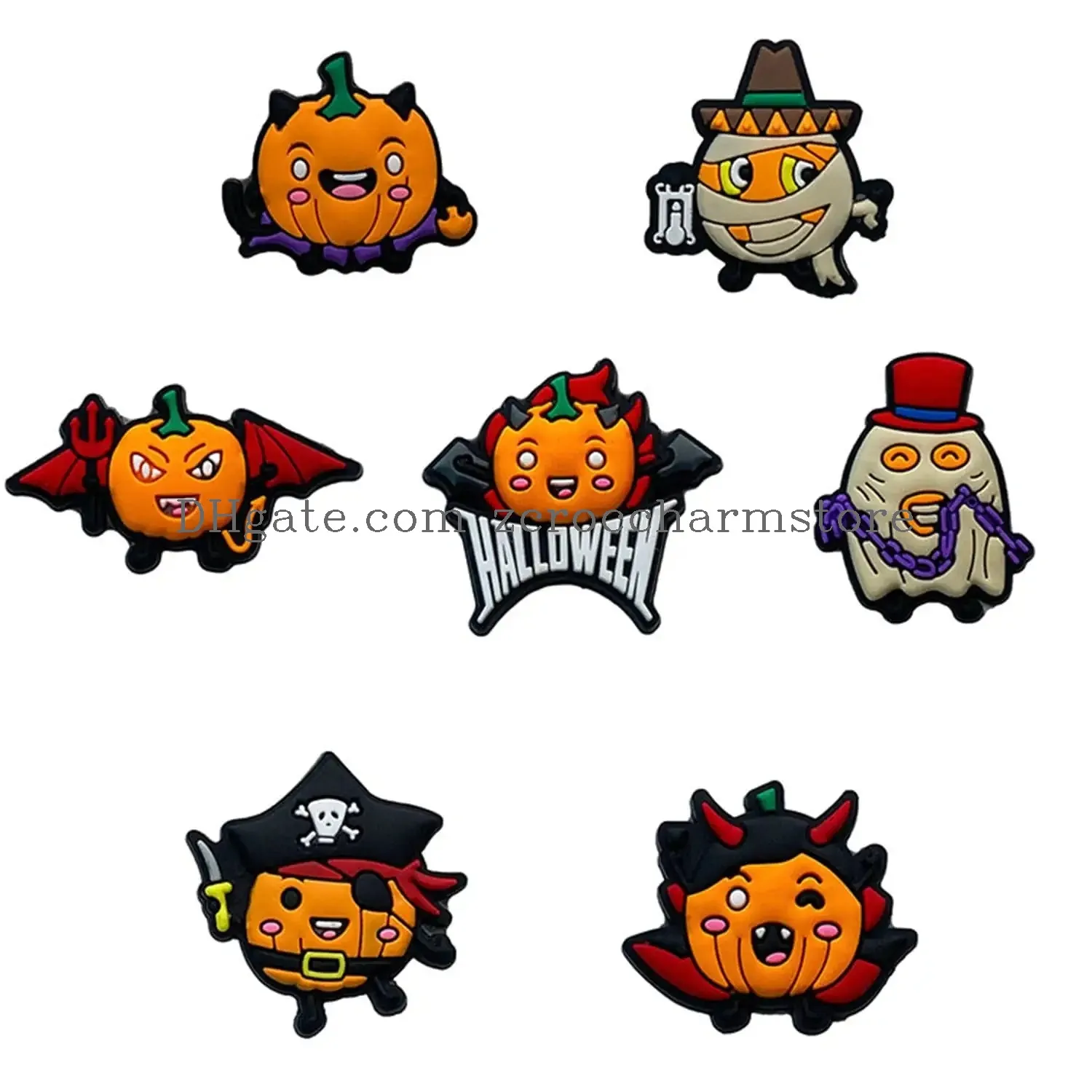 3ml skull pumpkin croc shoe decoration charms halloween horror shoe accessories for kid boy and girl adult women men party favor gifts