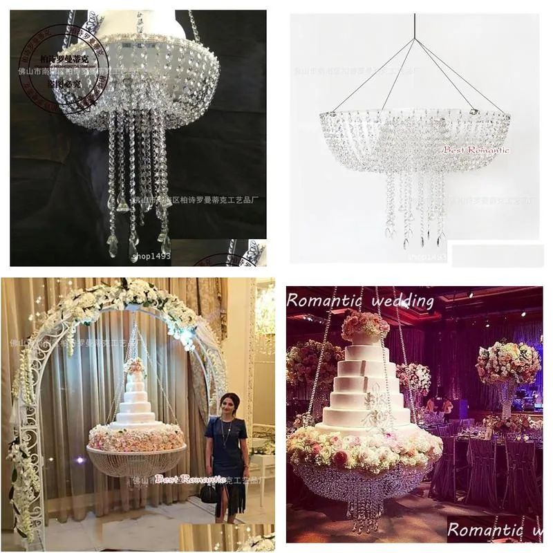 party decoration crystal hanging cake stand fantasy weddings and decor wedding