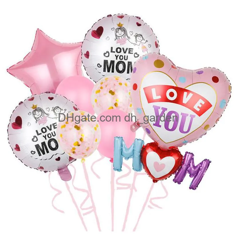 mothers day party theme decorative balloons festive balloon set mom i love you birthday bedroom meaning extraordinary birthday