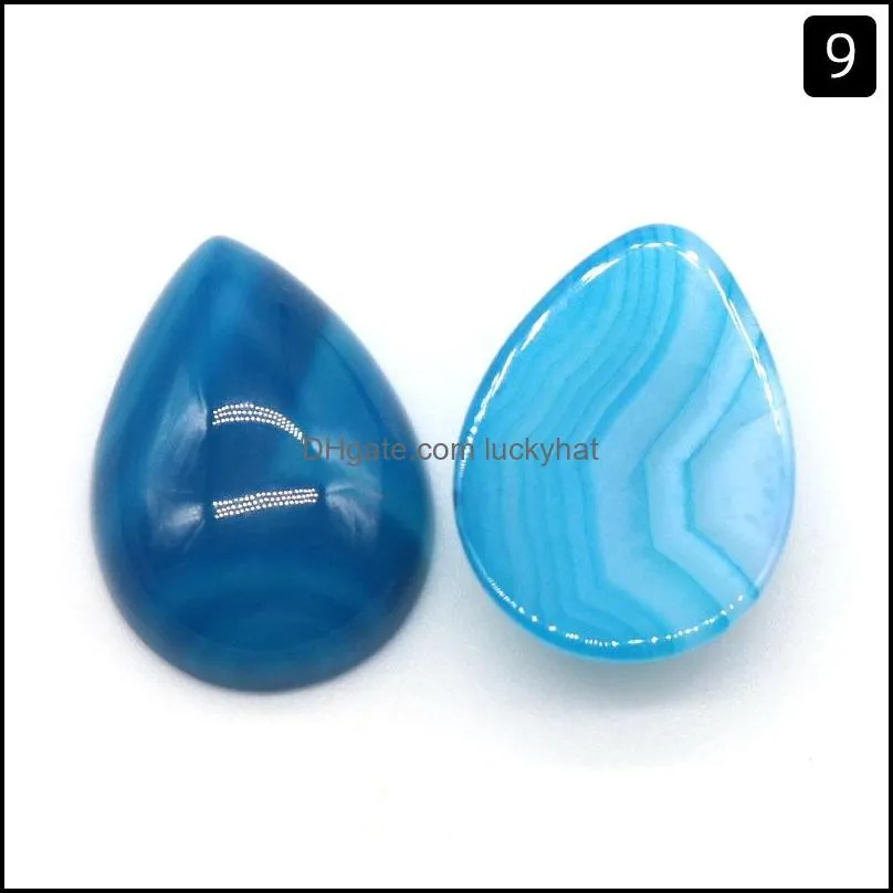 12pcs/lot wholesale 25x18mm assorted natural stone water drop teardrop beads for diy jewelry accessories 501 h1