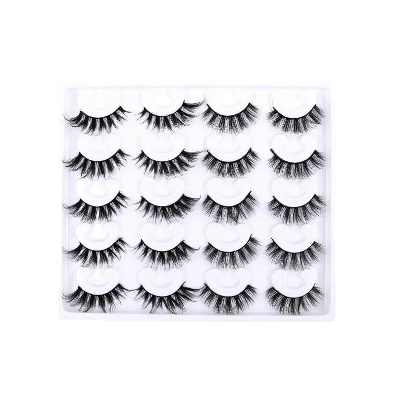 false eyelashes 10 pairs 3d mink thick long natural hair fake lashes fluffy wispy mixed eye lash makeup extension tools