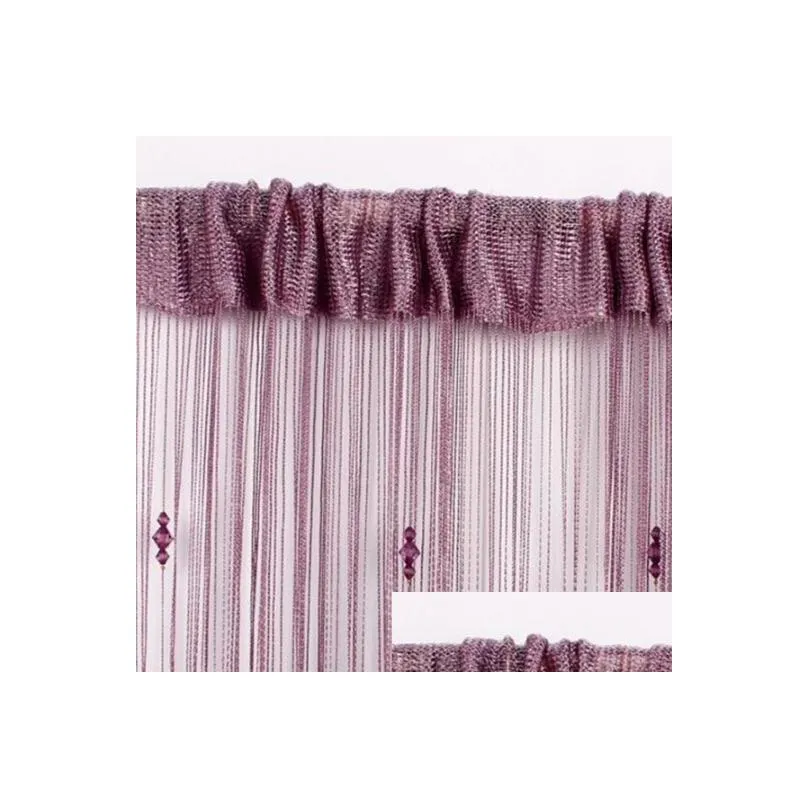 modern blackout curtains for living room with glass bead door string curtain white black coffee window drapes decoration