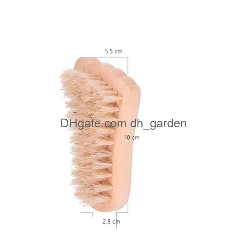 natural wood bristle brush bathroom cleaning full body massage brush cleaning nail brush bathroom accessories t2i51032