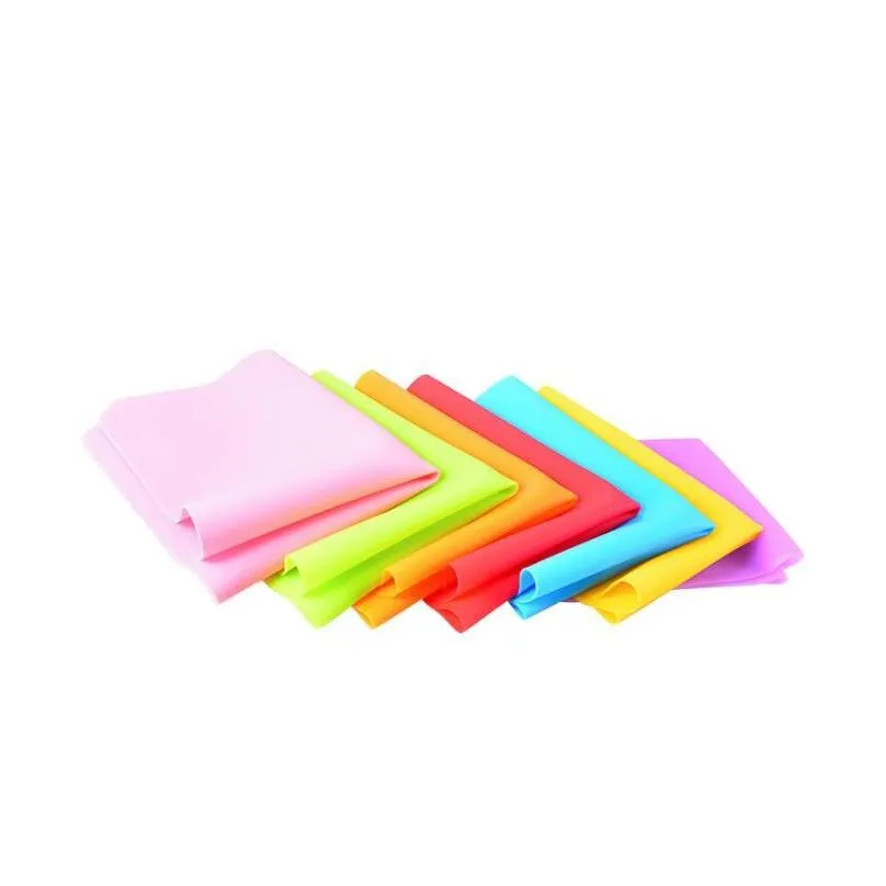 colorful food grade silicone mats 40x30cm baking liner silicone oven mat heat insulation pad bakeware kid table placemat decoration