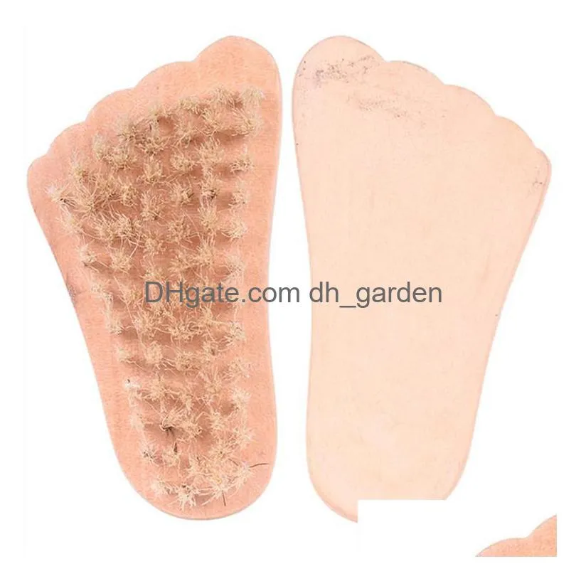 natural wood bristle brush bathroom cleaning full body massage brush cleaning nail brush bathroom accessories t2i51032