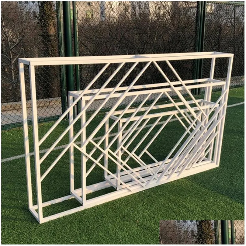 party decoration wedding arch backdrop props wrought iron geometric square frame stage screen creative background stand