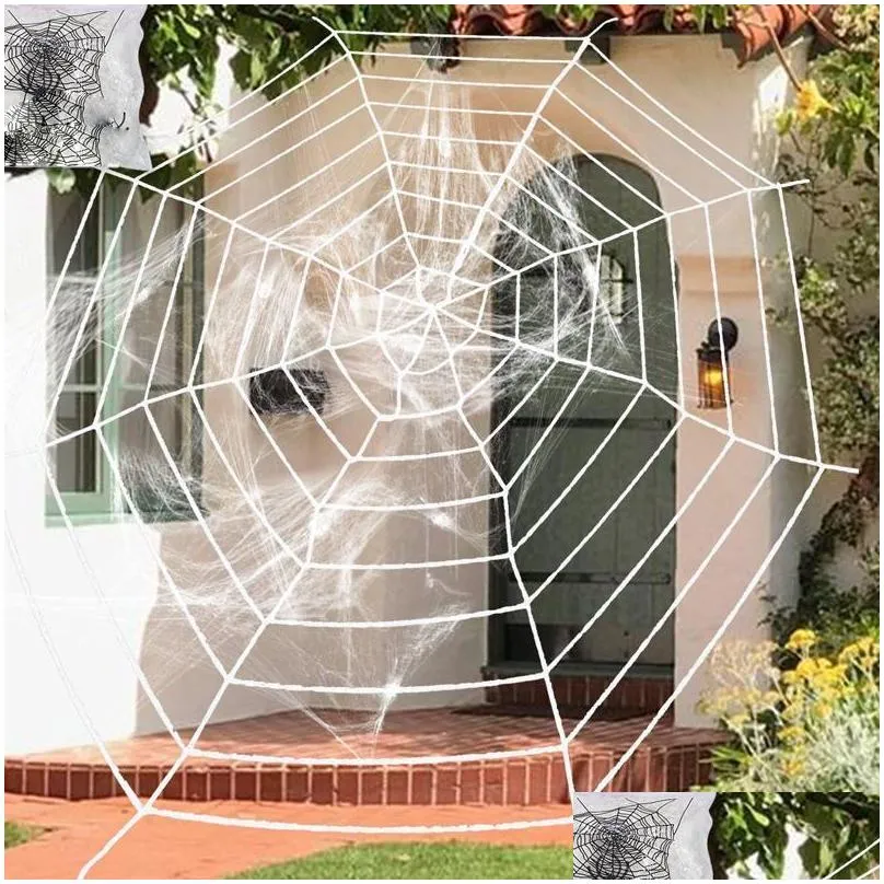 party decoration stretchy spiderweb halloween cobweb terror bar haunted house spiders web decor