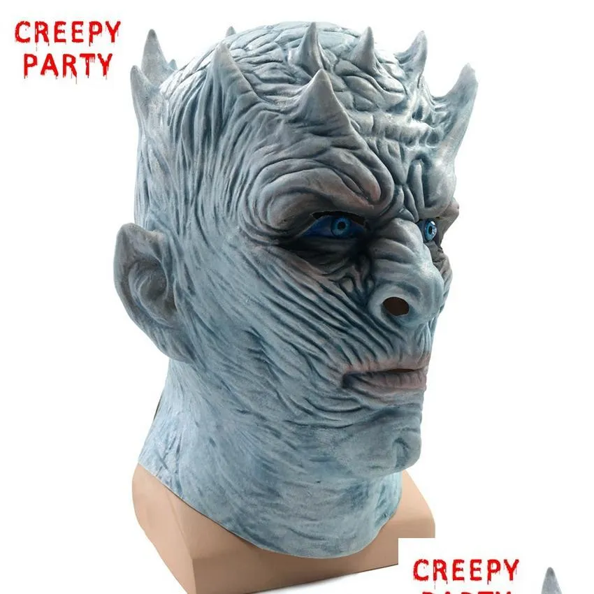 halloween mask nights king walker face night re zombie latex mask adults cosplay throne costume party