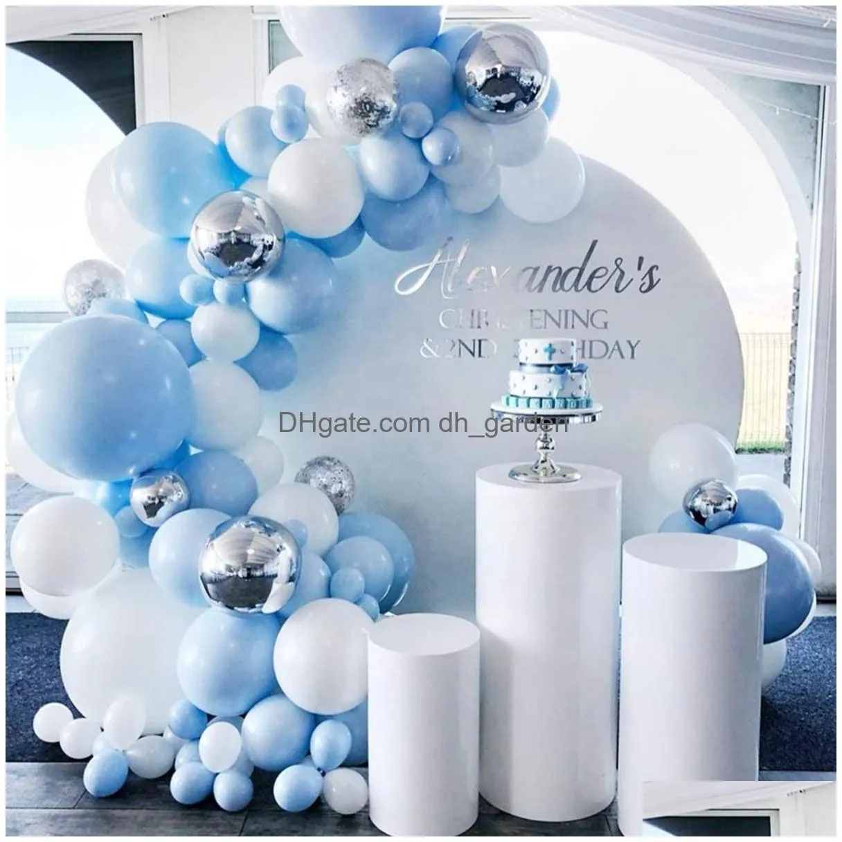 christmas party supplies blue latex balloon ocean series wedding chain package