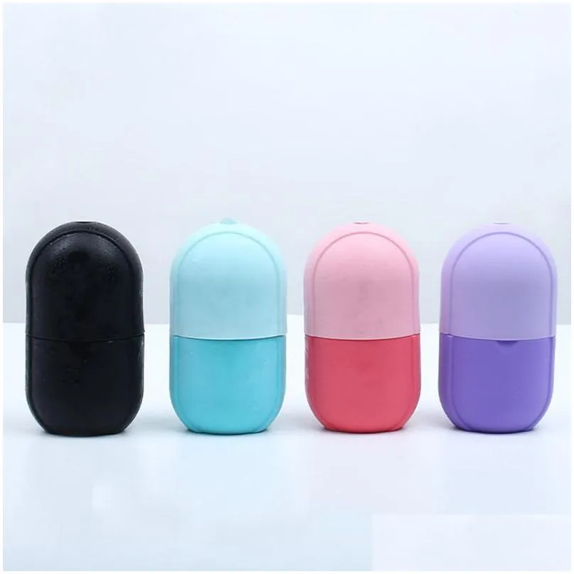 capsule ice roller face massager cube tray reusable silicone facial contouring ball skin care makeup beauty lifting contouring tool