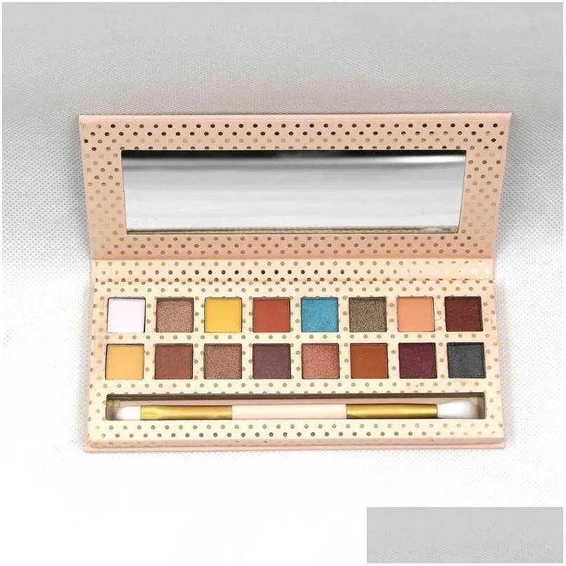 16 color eyeshadow palette pressed powder eye shadow vacation style glitter shimmer easy to wear makeup pallet