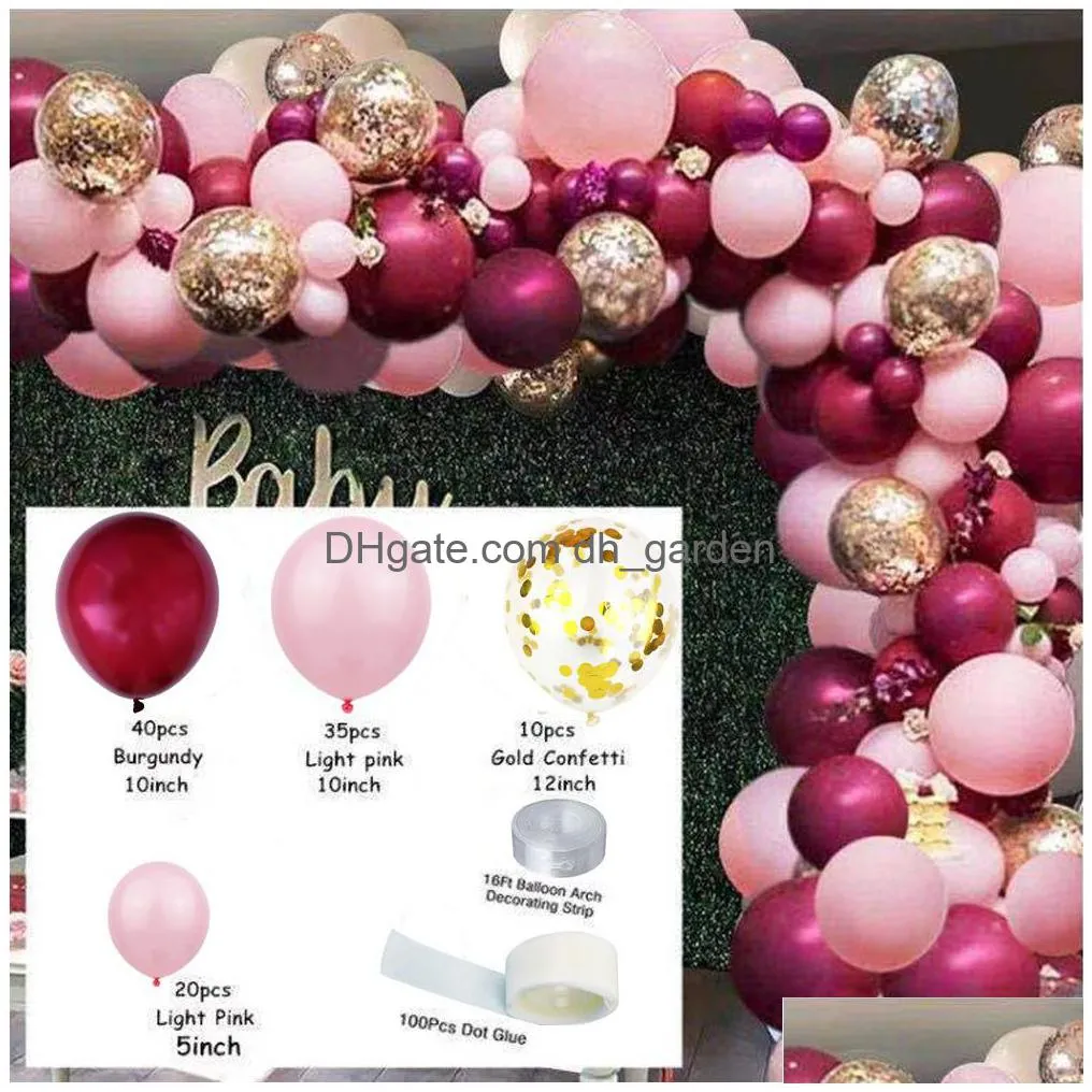 christmas party supplies new wine grape red chain suit latex balloon arch decoration