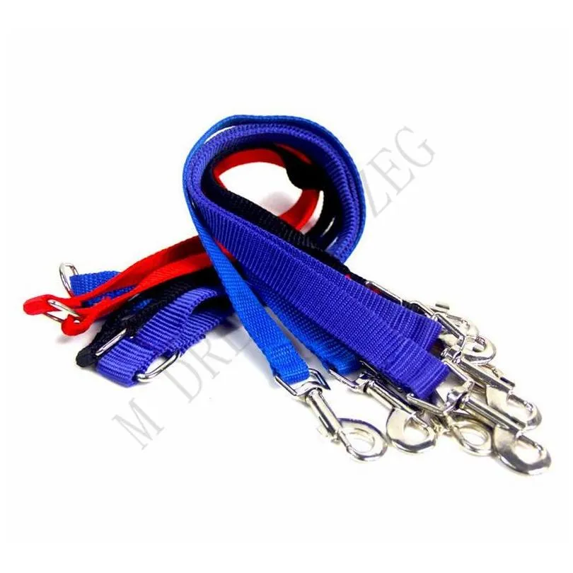 durable dog double walking leashes couple puppy dog 2 way collar leash pet traction lead rope belt for dog pet accessories
