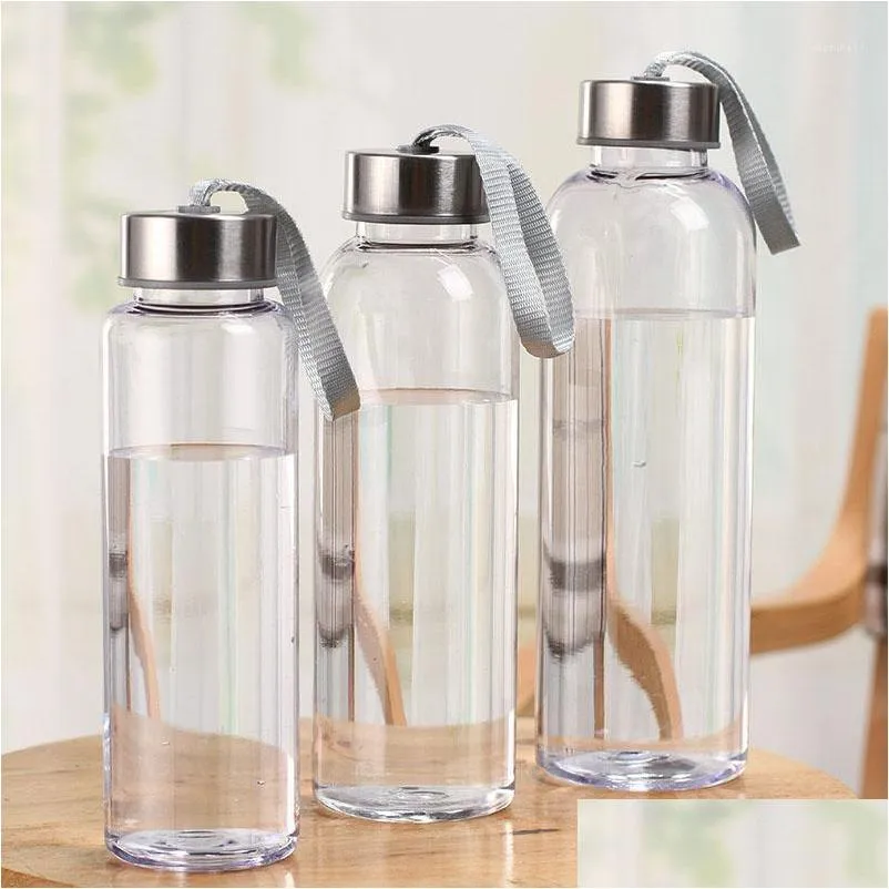  outdoor sports portable water bottles plastic transparent round leakproof travel carrying for water bottle studen drinkware1
