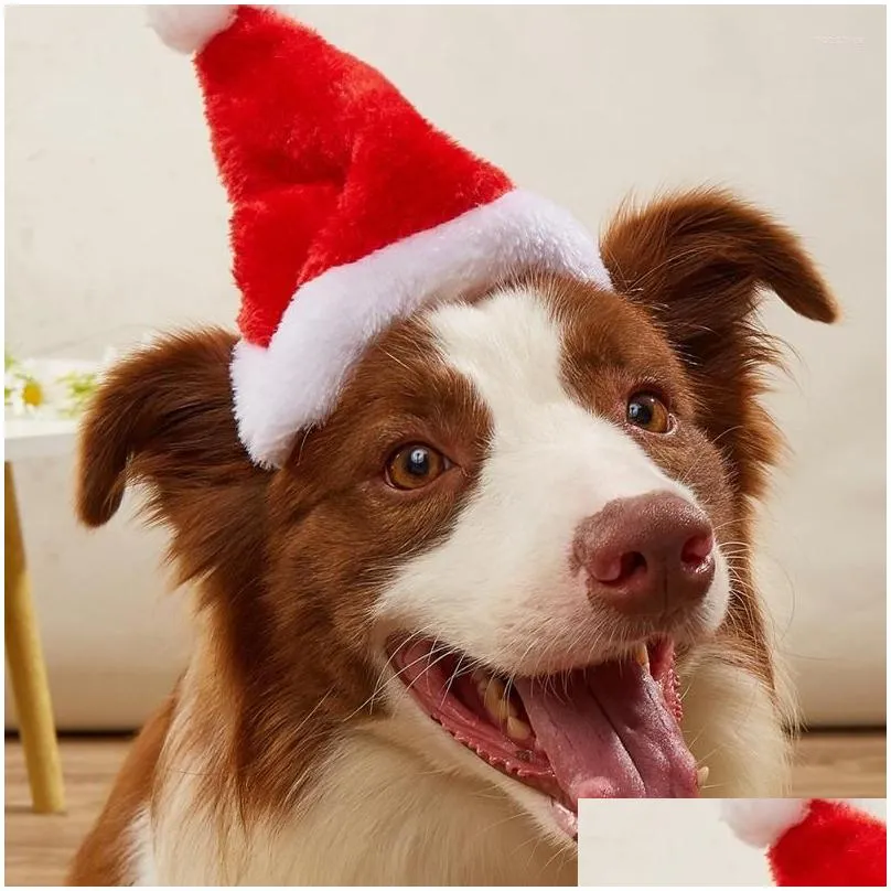 dog apparel christmas hat pet supplies winter warm xmas year plush cap cat ornament santa claus party home decoration