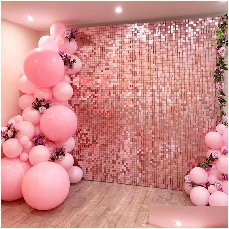 party decoration sequin backdrop background curtain wedding decor baby shower wall glitter birthday