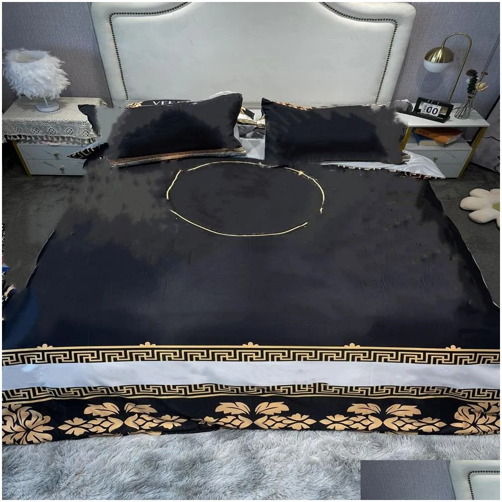 autumn designer bed comforters sets bedding set tencel duvet sheet beddings sets 4pcs quilt covers ht1761