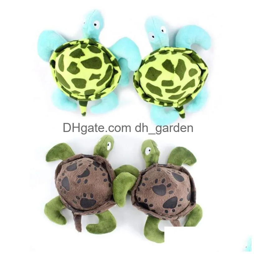 pet dog tortoise chew toy fun clean biteproof plush turtle figurine bitesounding dogs toys pet supplies