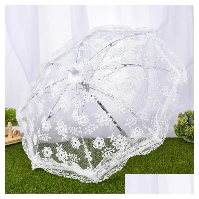 delicate lace umbrella elegant stage performance studio umbrella cotton embroidery antique lace umbrellas bride bridesmaid umbrella