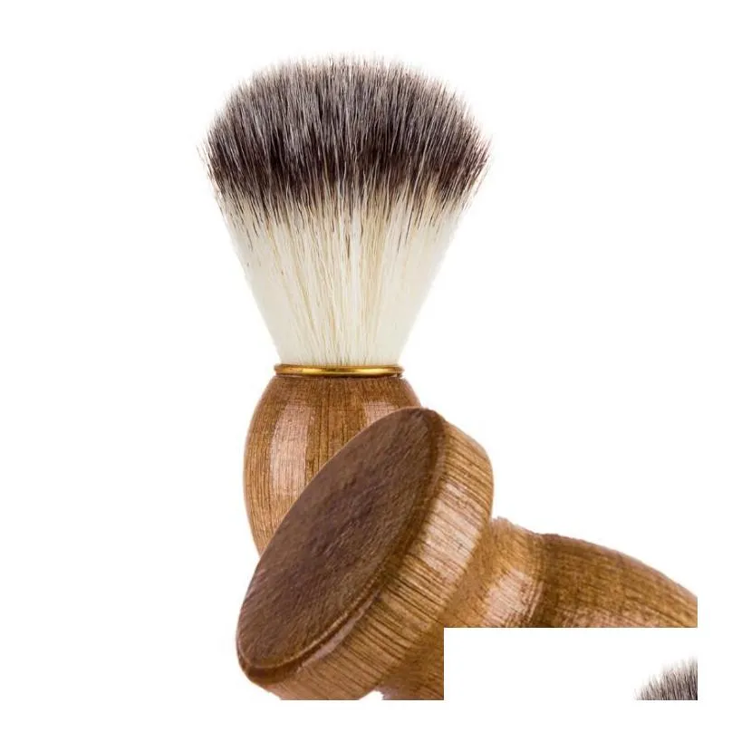 ecofriendly barber salon shaving brush wooden handle blaireau face beard cleaning men shave razor brushes clean appliance tools