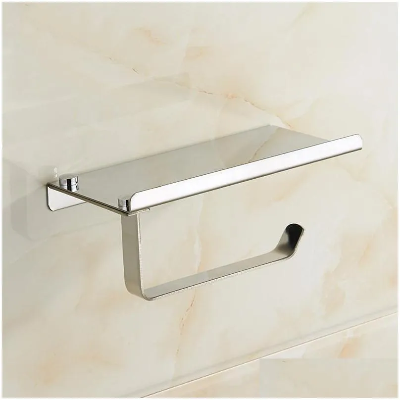 toilet paper holders bathroom tussie phone holder shelf stainless steel wall mount rack wc storage accessories