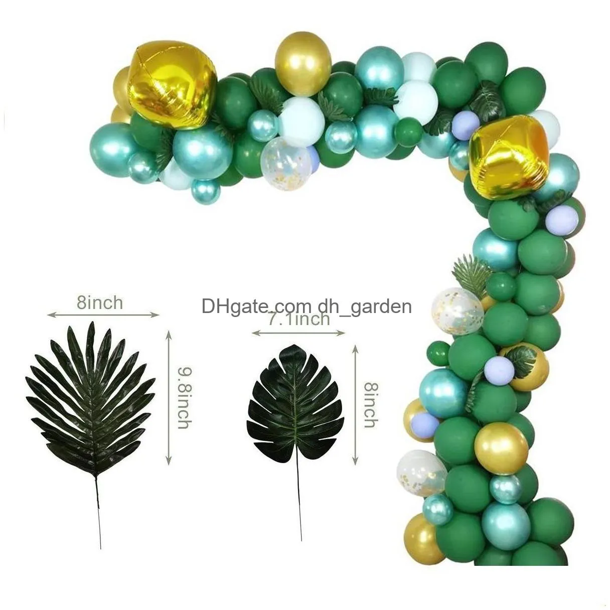 christmas party supplies dark green forest balloon birthday decoration jungle theme balloon chain set